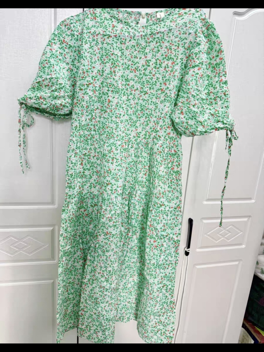 Green Floral Midi Dress
